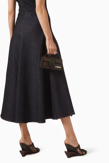 Le Bambino Mini Top-handle Bag in Python-embossed Leather