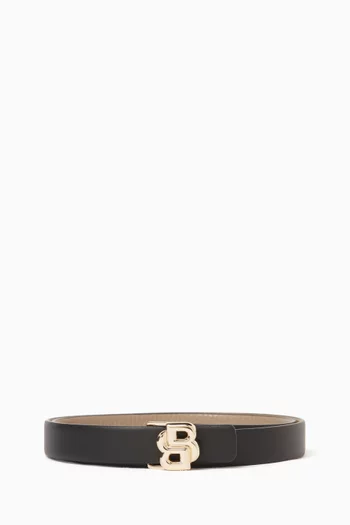 Reversible Monogram Belt in Italian Leather