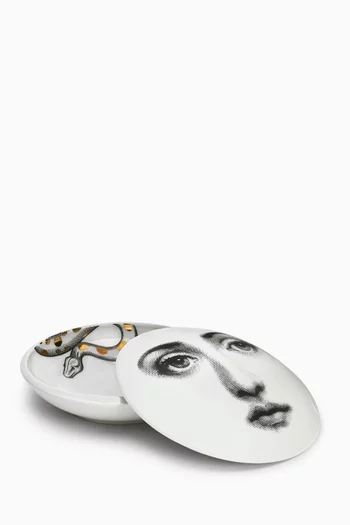 Tema E Variazioni N. 409 Round Box in Porcelain