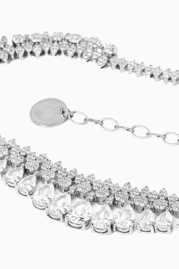 Princess Necklace in Silver-plated Brass