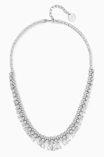 Princess Necklace in Silver-plated Brass