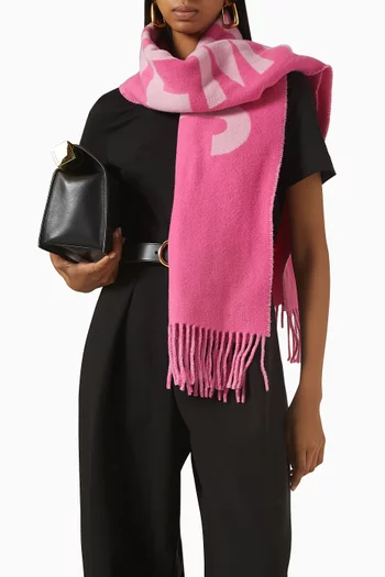 L'écharpe Logo Scarf in Virgin Wool