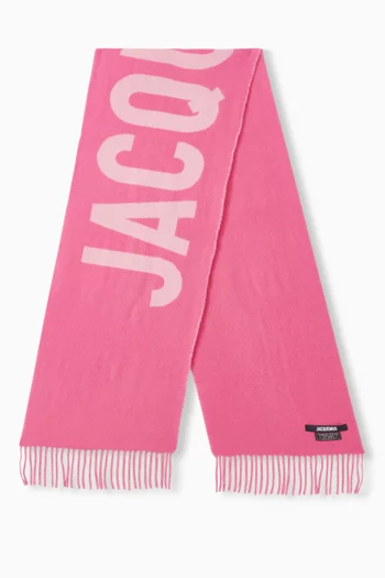 L'écharpe Logo Scarf in Virgin Wool