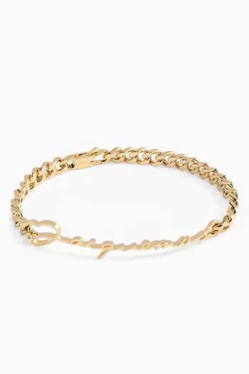 Le Gourmette Jacquemus Bracelet in Gold-tone Brass