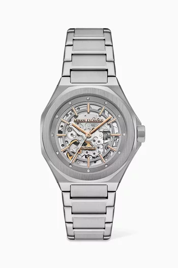 Andrea Automatic Stainless Steel Watch, 36mm