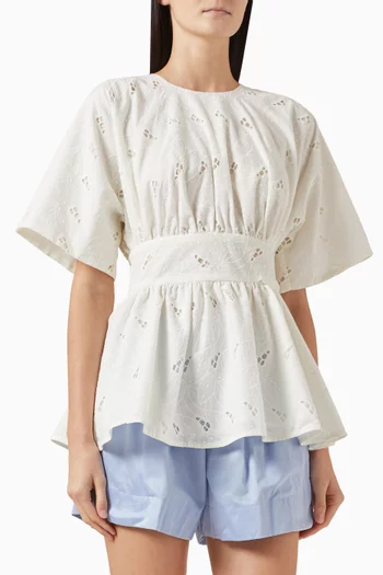 Vilde Top in Broderie Anglaise