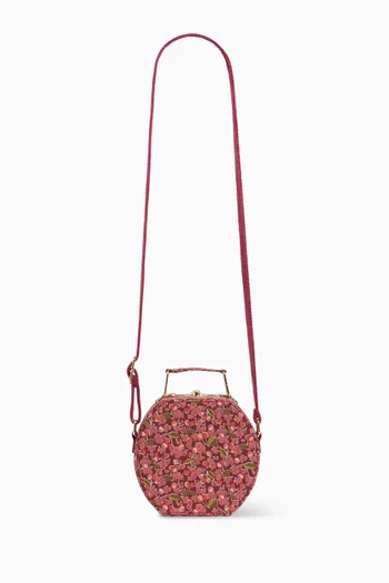 J'adore Cherry Shoulder Bag in Canvas
