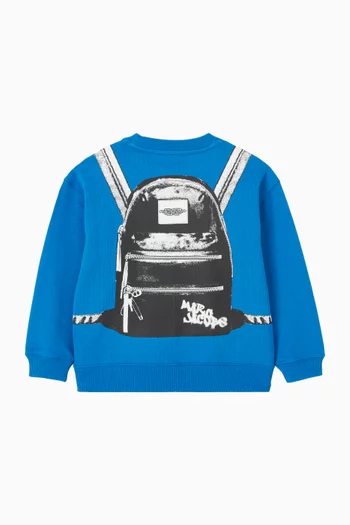 Backpack Sweatshirt in Cotton Jersey