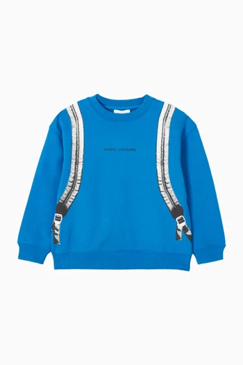 Backpack Sweatshirt in Cotton Jersey