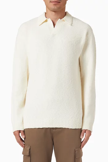 Knit Polo in Wool Blend