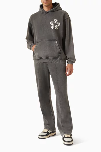 Initial Star Hoodie in Cotton-fleece