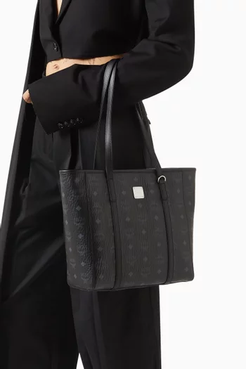 Small Toni Shopper Tote Bag in Visetos Coated Canvas