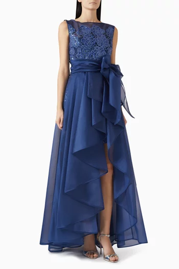 Paillettes Lace Gown