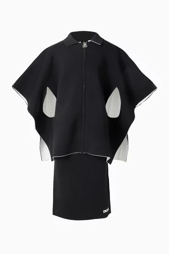 Zipped Cape  in Knit