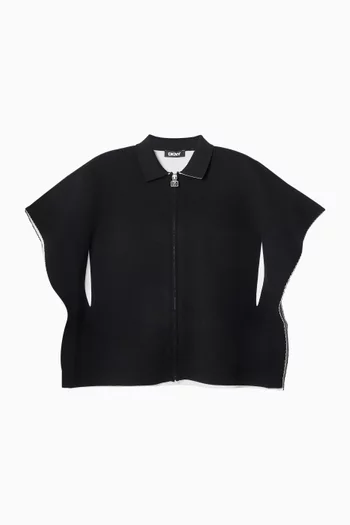 Zipped Cape  in Knit