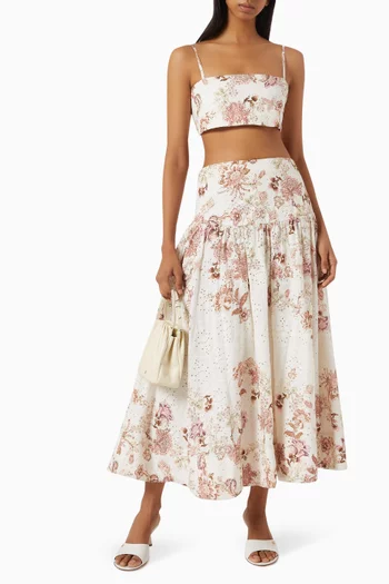 Diza Broderie Anglaise Skirt in Cotton