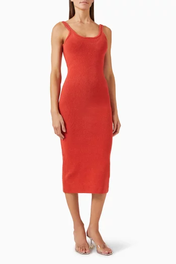 Tour Ribbed Dress in Cotton Blend