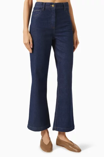Davis Cropped Jeans in Denim