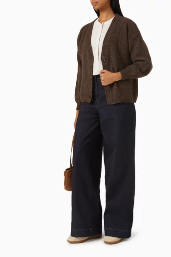 كارديغان سويت مونرو منسوج من صوف مارينو