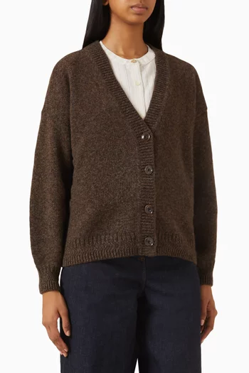 كارديغان سويت مونرو منسوج من صوف مارينو