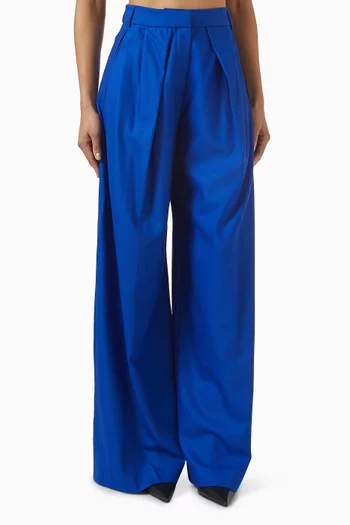 Front-pleat Wide-leg Pants