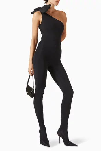 One-shoulder Bow Bodysuit