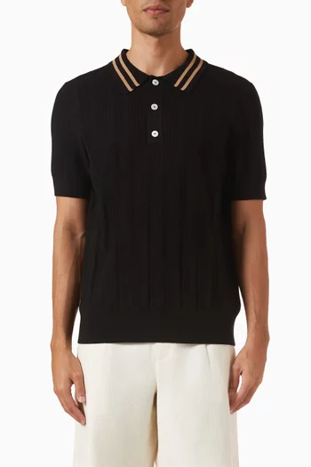 تي شيرت بولو ميليا قماش منسوج بمزيج حرير