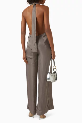 Voltage Open-back Jumpsuit