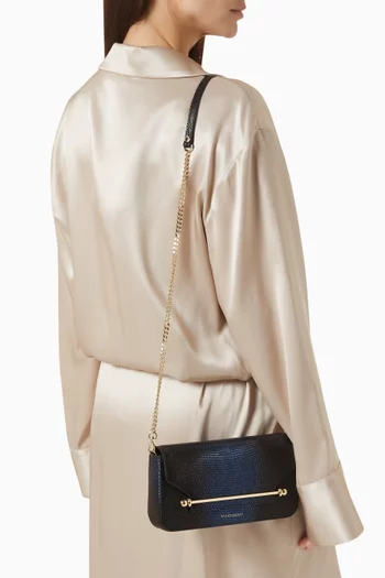 East/West Omni Clutch Bag in Lizard-embossed Leather