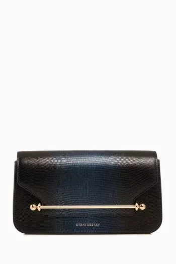 East/West Omni Clutch Bag in Lizard-embossed Leather