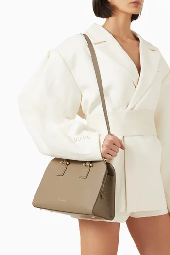 Midi Georgia Tote Bag in Calf Leather