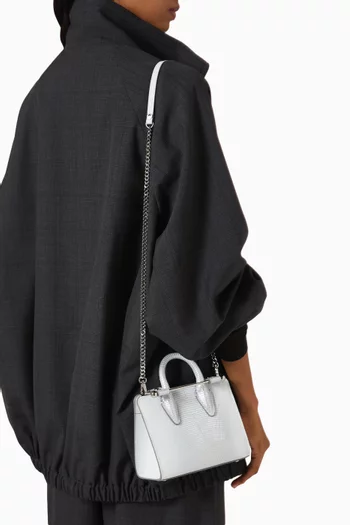 Nano Tote Bag in Lizard-embossed Leather