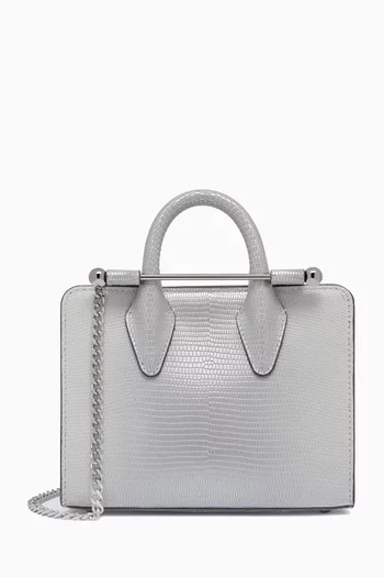 Nano Tote Bag in Lizard-embossed Leather
