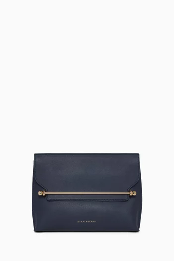Stylist Crossbody Clutch Bag in Leather
