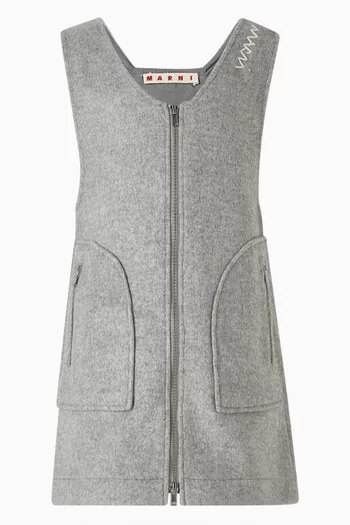 Zip Dress in Wool-blend