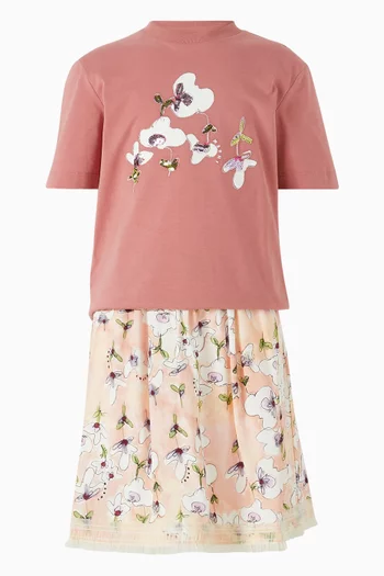 Ninfee Print Skirt in Viscose