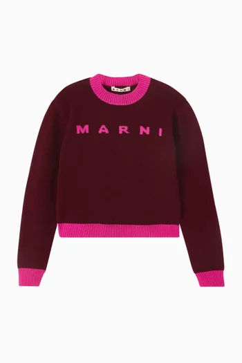 Colourblock Sweater in Wool-cashmere Blend