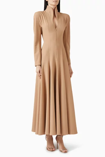 Natalia Midi Dress in Crepe Lycra