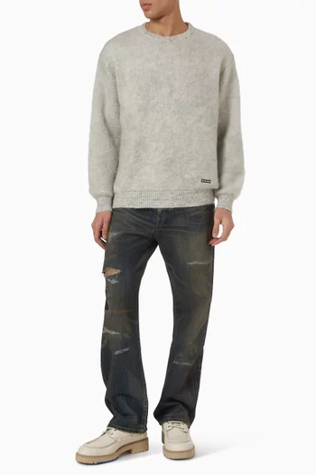 Crew Neck Sweater in Mohair-blend