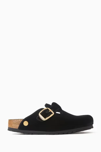 Boston Big Buckle Clogs in Velvet