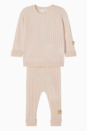 Cable Stitch Leggings in Cashmere