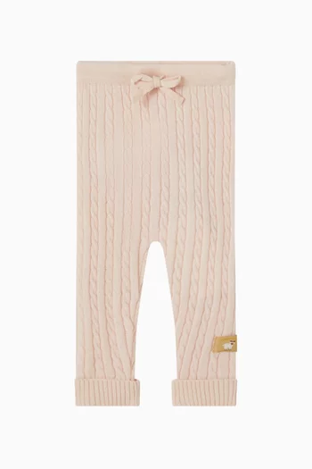 Cable Stitch Leggings in Cashmere