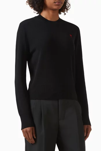 Ami De Coeur Crewneck Sweater in Wool