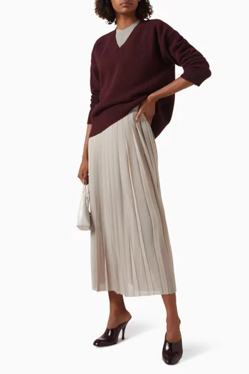 Ami De Coeur V Neck Sweater in Wool & Cashmere