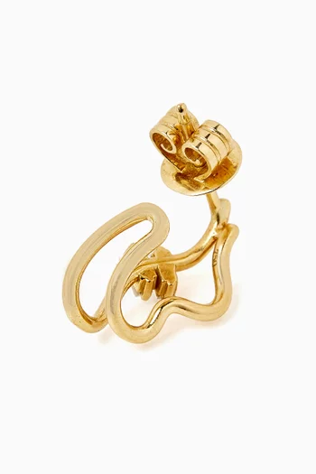 Timeless Diamond Crooked Single Earring in 18kt Gold