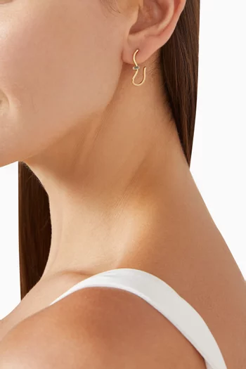 Large Timeless Baguette Diamond Earrings in 18kt Gold