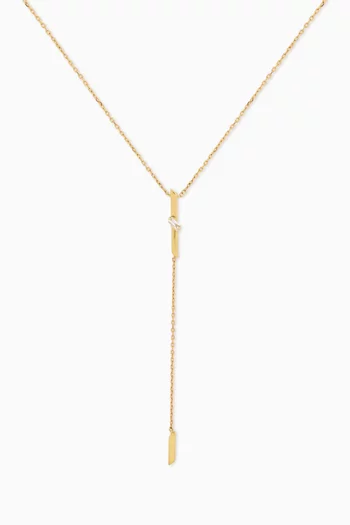 Timeless Diamond Dangling Necklace in 18kt Gold