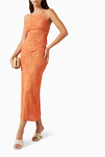 بلوزة برونا قطن وكروشيه