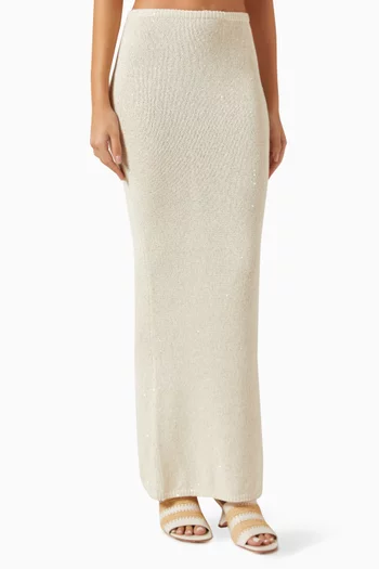 Carolina Sequin-embellished Skirt
