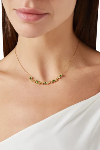 Honeycomb Honey Necklace in 18kt Gold